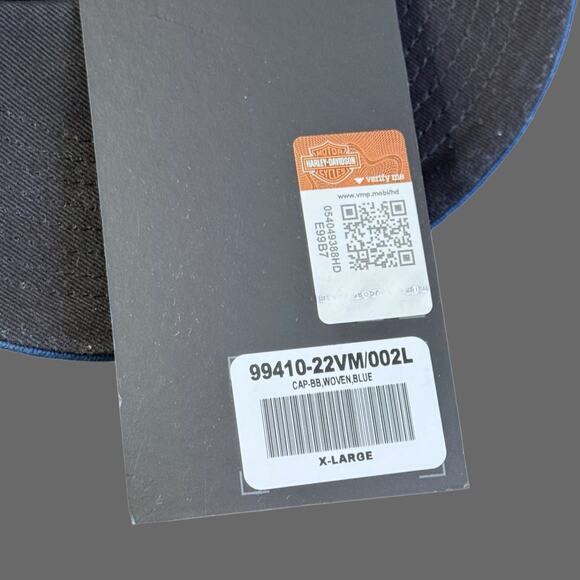 Harley-Davidson Men's H-D Felt Block Fitted Baseball Cap - Blue 99410-22VM NWT - Picture 5 of 9